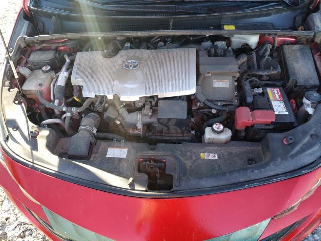 JTDKARFP0H3043567 - 2017 TOYOTA PRIUS PRIM წითელი ფოტო 12