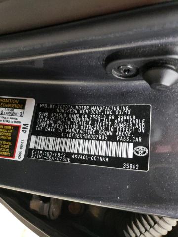 4T4BF3EK1BR097905 - 2011 TOYOTA CAMRY BASE გრაფიტი ფოტო 12