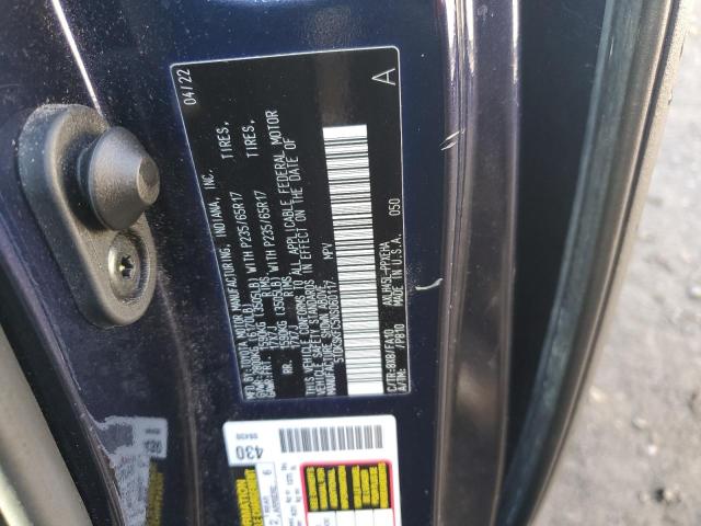 5TDKSKFC5NS060117 - 2022 TOYOTA SIENNA LE BLUE photo 13