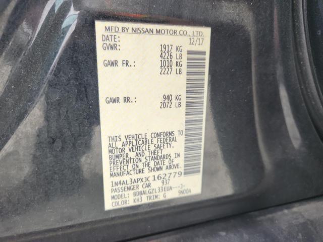 1N4AL3APXJC162779 - 2018 NISSAN ALTIMA 2.5 BLACK photo 12