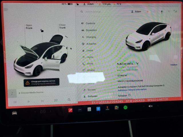 5YJYGDEE8LF004345 - 2020 TESLA MODEL Y Weiß Foto 9