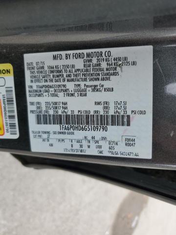 1FA6P0HD6G5109790 - 2016 FORD FUSION SE GRAY photo 12