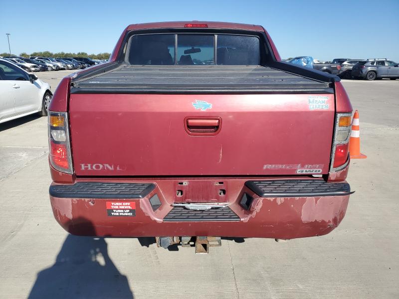 2HJYK16556H524377 - 2006 HONDA RIDGELINE RTL წითელი ფოტო 6