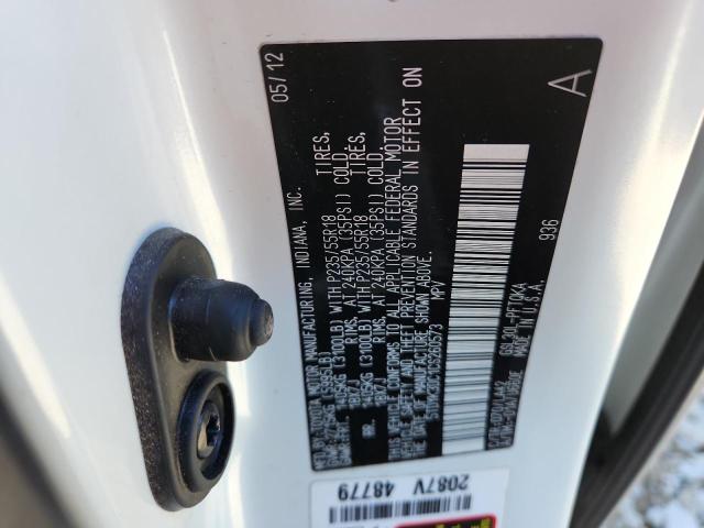 5TDYK3DC1CS260573 - 2012 TOYOTA SIENNA XLE 白色 照片 13