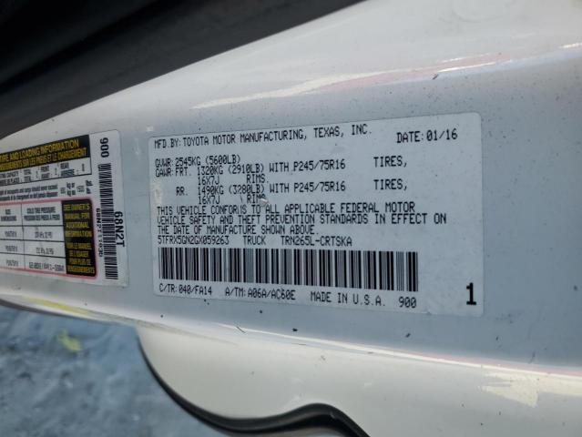 5TFRX5GN2GX059263 - 2016 TOYOTA TACOMA ACCESS CAB Blanco foto 12