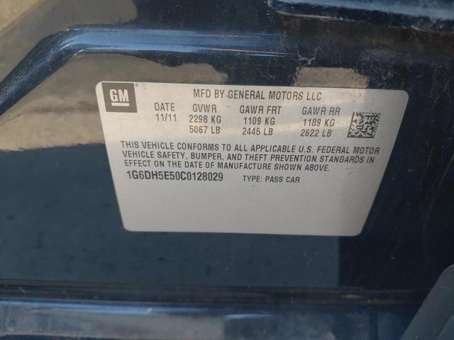 1G6DH5E50C0128029 - 2012 CADILLAC CTS LUXURY COLLECTION BLACK photo 10