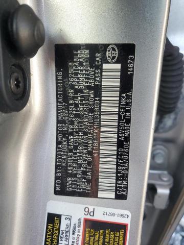 4T1BF1FK1HU398034 - 2017 TOYOTA CAMRY LE 银色 照片 12