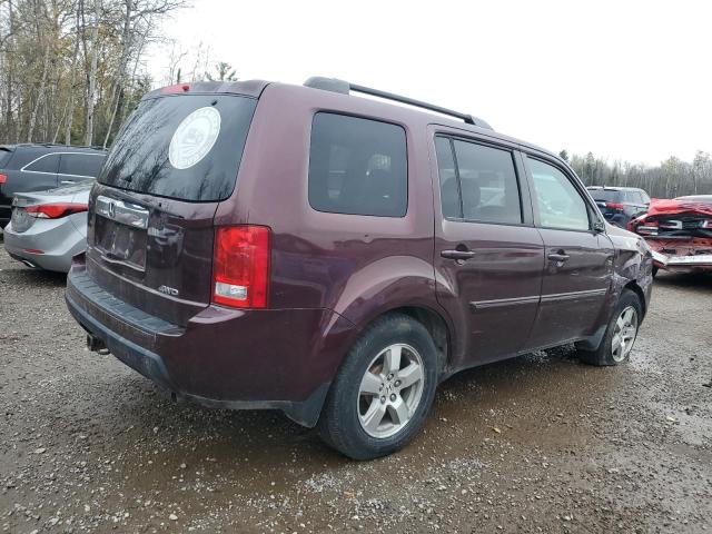 5FNYF48459B500573 - 2009 HONDA PILOT EX BURGUNDY photo 3