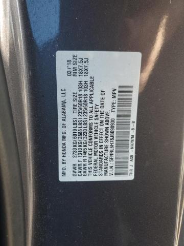 5FNRL6H78JB098930 - 2018 HONDA ODYSSEY EXL 灰色 照片 13