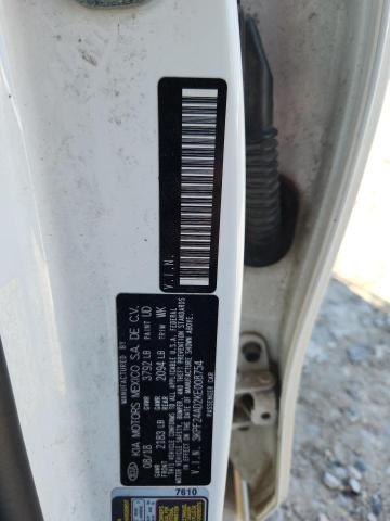 3KPF24AD2KE008754 - 2019 KIA FORTE FE Ақ фото 12