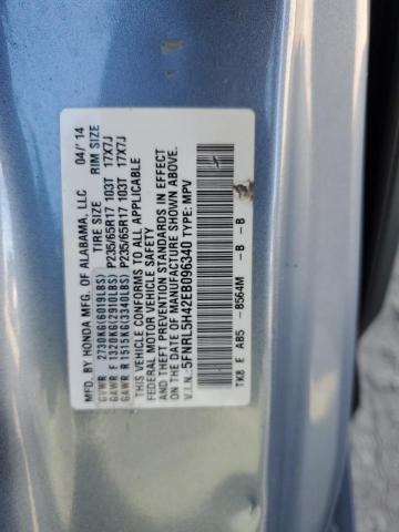 5FNRL5H42EB096340 - 2014 HONDA ODYSSEY EX Azul foto 13