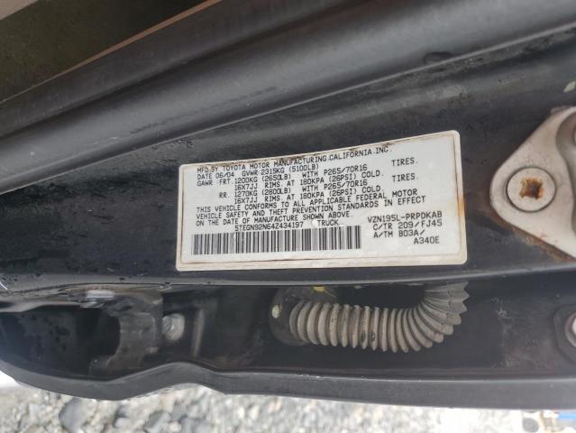 5TEGN92N64Z434197 - 2004 TOYOTA TACOMA DOUBLE CAB PRERUNNER BLACK photo 12