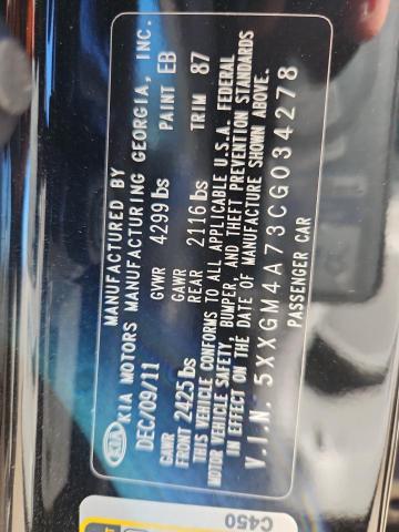 5XXGM4A73CG034278 - 2012 KIA OPTIMA LX BLACK photo 12