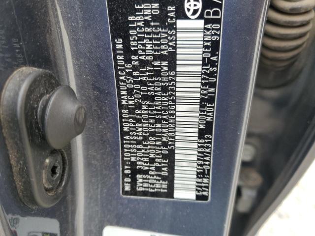 5YFBURHE8GP523526 - 2016 TOYOTA COROLLA L ნაცრისფერი ფოტო 13