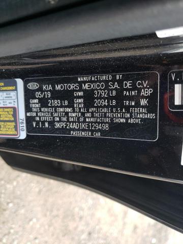 3KPF24AD1KE129498 - 2019 KIA FORTE FE Qara foto 12