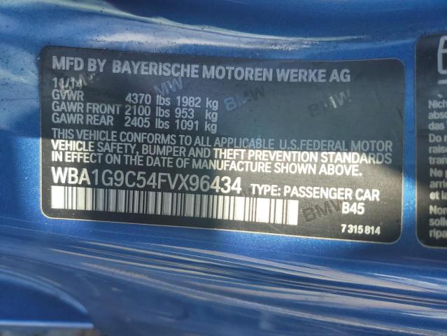 WBA1G9C54FVX96434 - 2015 BMW 228 XI SULEV BLUE photo 13