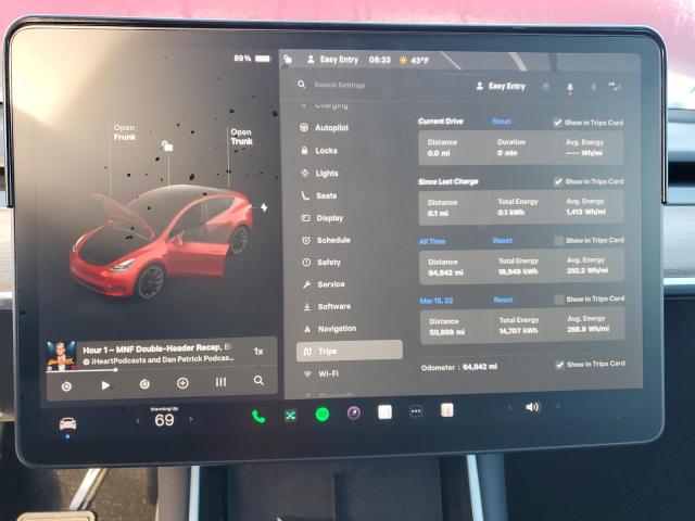 5YJYGDEE2MF111974 - 2021 TESLA MODEL Y 红色 照片 9