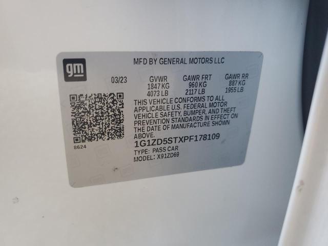 1G1ZD5STXPF178109 - 2023 CHEVROLET MALIBU LT Blanc photo 13