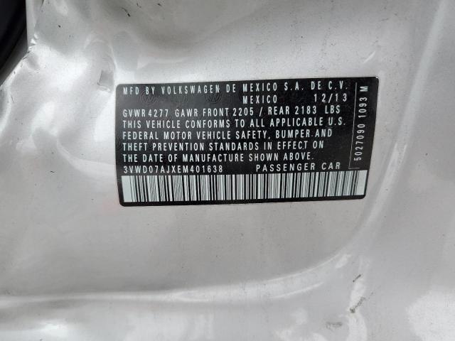 3VWD07AJXEM401638 - 2014 VOLKSWAGEN JETTA SE SILVER photo 12