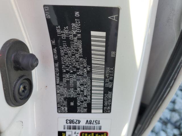 5TDKK3DC4DS390077 - 2013 TOYOTA SIENNA LE WHITE photo 13