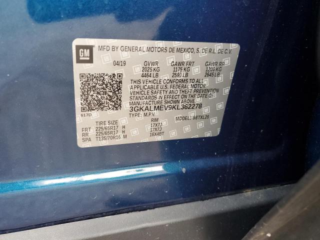 3GKALMEV9KL362278 - 2019 GMC TERRAIN SLE Կապույտ լուսանկար 13