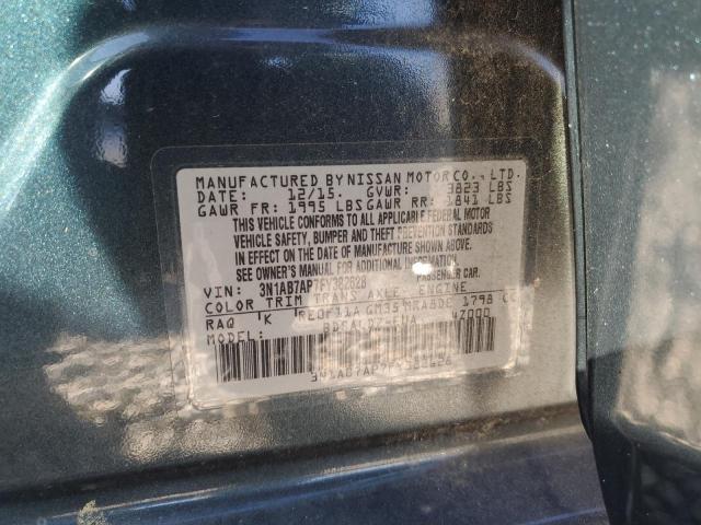 3N1AB7AP7FY382628 - 2015 NISSAN SENTRA S BLUE photo 12