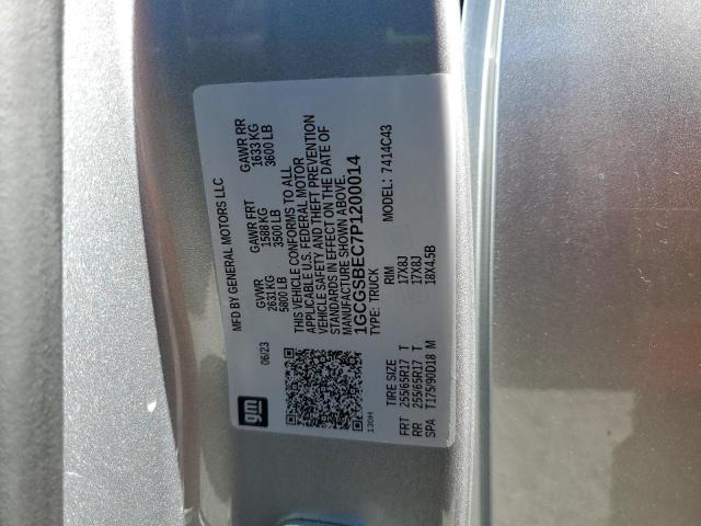 1GCGSBEC7P1200014 - 2023 CHEVROLET COLORADO ვერცხლისფერი ფოტო 12