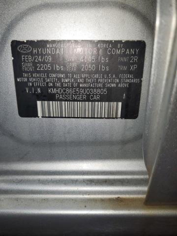 KMHDC86E59U038805 - 2009 HYUNDAI ELANTRA TO SILVER photo 12