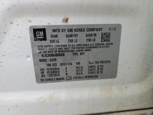 KL4CJASB6JB585830 - 2018 BUICK ENCORE PREFERRED Ağ foto 14