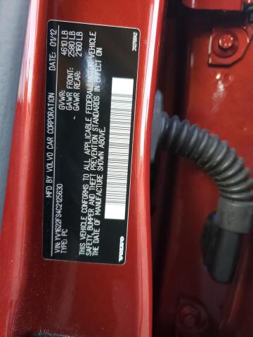 YV1622FS4C2125630 - 2012 VOLVO S60 T5 წითელი ფოტო 12