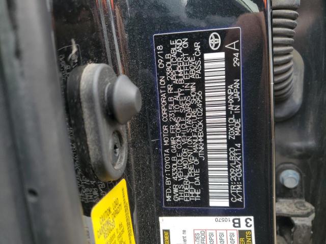 JTNKHMBX0K1024956 - 2019 TOYOTA C-HR XLE Siyah fotoğraf 13