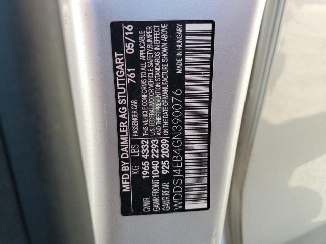 WDDSJ4EB4GN390076 - 2016 MERCEDES-BENZ CLA 250 ვერცხლისფერი ფოტო 12