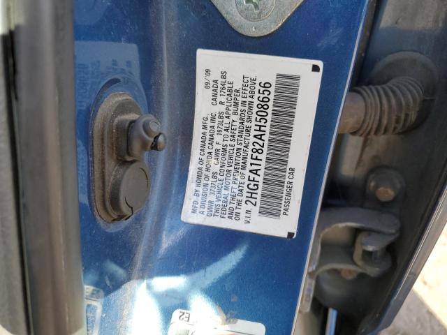 2HGFA1F82AH508656 - 2010 HONDA CIVIC EX BLUE photo 13