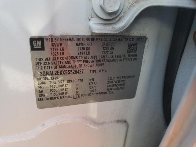 3GNAL2EKXES528427 - 2014 CHEVROLET CAPTIVA LS WHITE photo 14