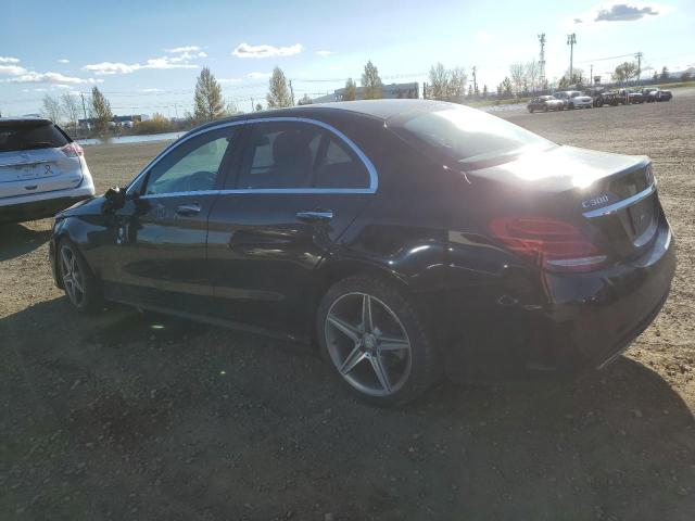 55SWF4KB0HU185385 - 2017 MERCEDES-BENZ C 300 4MATIC BLACK photo 2