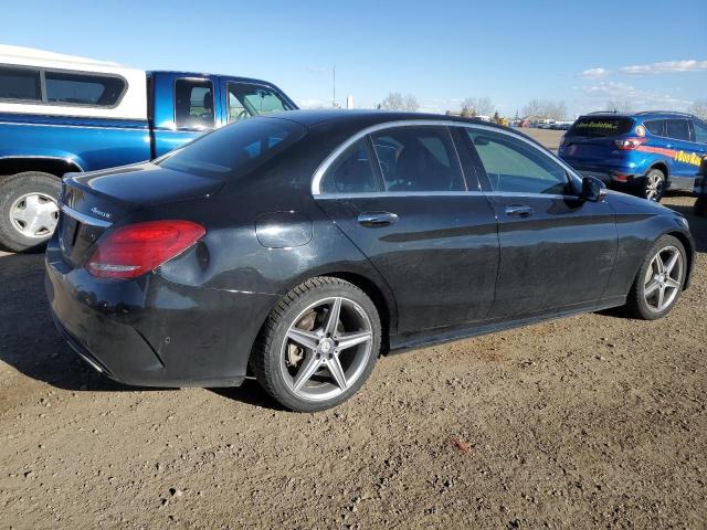 55SWF4KB0HU185385 - 2017 MERCEDES-BENZ C 300 4MATIC BLACK photo 3