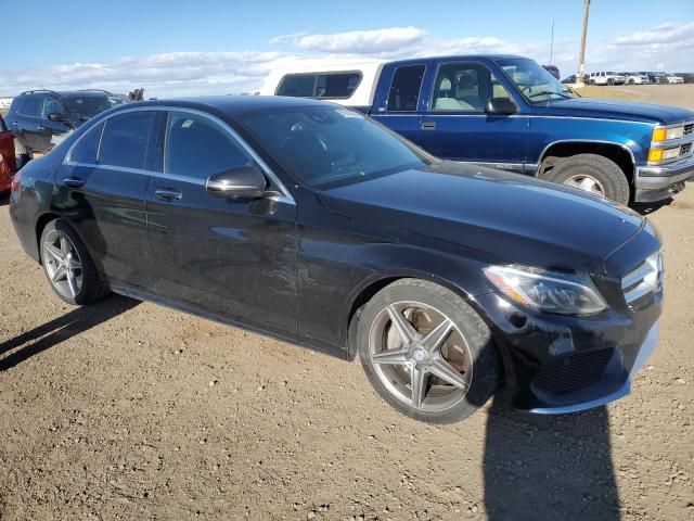 55SWF4KB0HU185385 - 2017 MERCEDES-BENZ C 300 4MATIC BLACK photo 4