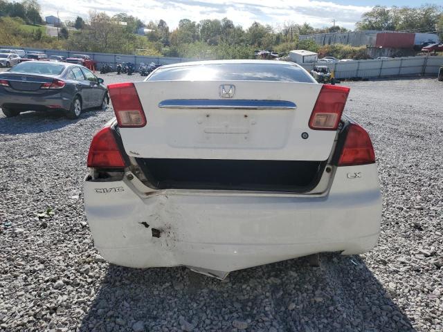 1HGES16541L045386 - 2001 HONDA CIVIC LX WHITE photo 6