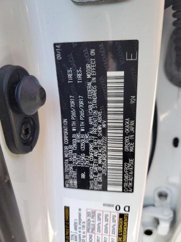 JTEZU5JR2F5087722 - 2015 TOYOTA 4RUNNER SR5 白色 照片 14