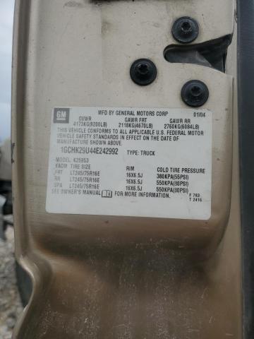 1GCHK29U44E242992 - 2004 CHEVROLET SILVERADO K2500 HEAVY DUTY TAN photo 12