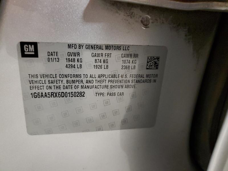 1G6AA5RX6D0150282 - 2013 CADILLAC ATS SILVER photo 12