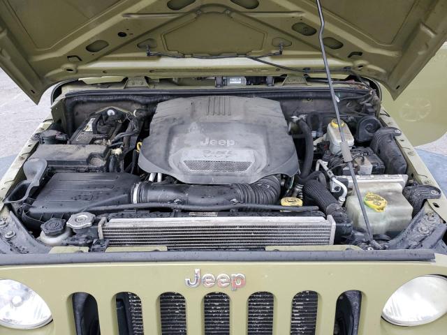 1C4BJWDG0DL530571 - 2013 JEEP WRANGLER U SPORT GREEN photo 12