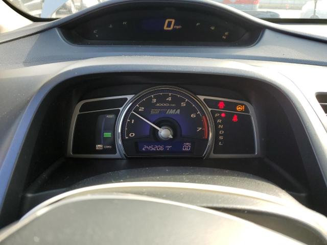 JHMFA36276S024809 - 2006 HONDA CIVIC HYBRID SILVER photo 9