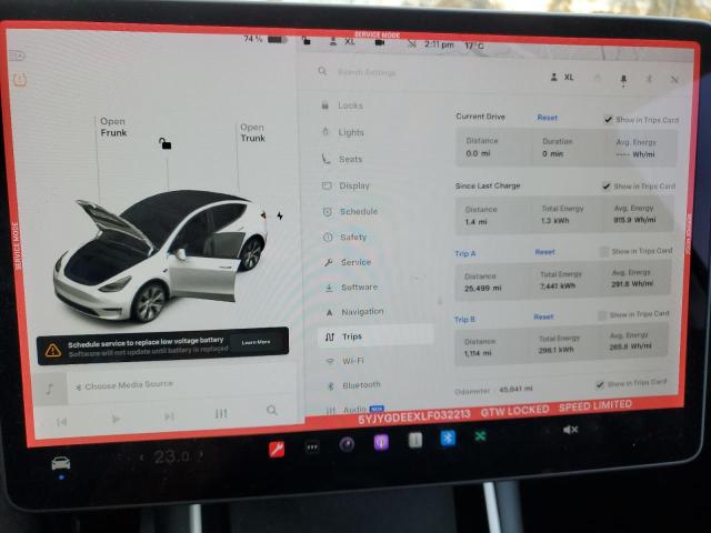 5YJYGDEEXLF032213 - 2020 TESLA MODEL Y WHITE photo 9