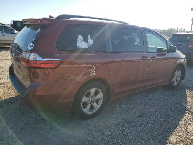 5TDKZ3DC9KS993843 - 2019 TOYOTA SIENNA LE BURGUNDY photo 3