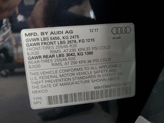 WA1CNAFY7J2116717 - 2018 AUDI Q5 PRESTIGE BLUE photo 13