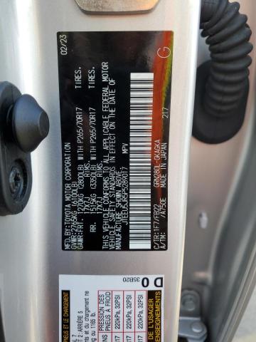 JTEEU5JR5P5289017 - 2023 TOYOTA 4RUNNER SR5 SILVER photo 13