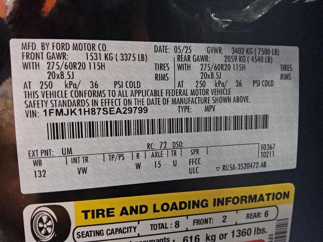 1FMJK1H87SEA29799 - 2025 FORD EXPEDITION MAX ACTIVE 黑色 照片 13