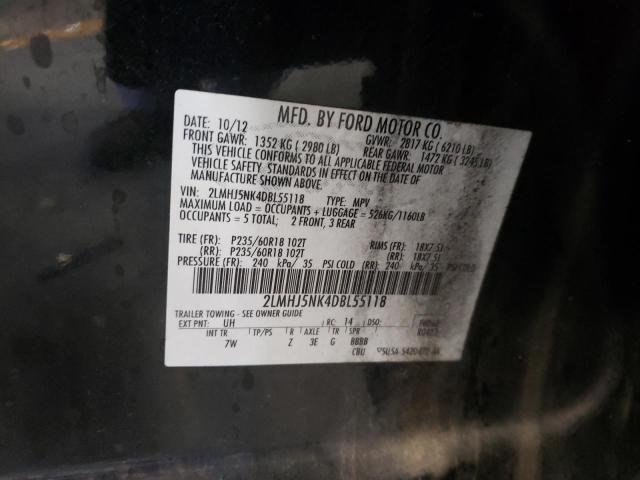 2LMHJ5NK4DBL55118 - 2013 LINCOLN MKT Noir photo 13