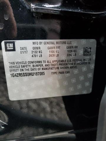 1G4ZR5SS0HU187085 - 2017 BUICK LACROSSE PREMIUM BLACK photo 13